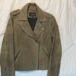 Olive green Lucky suede jacket. Never worn.